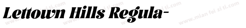 Lettown Hills Regula字体转换